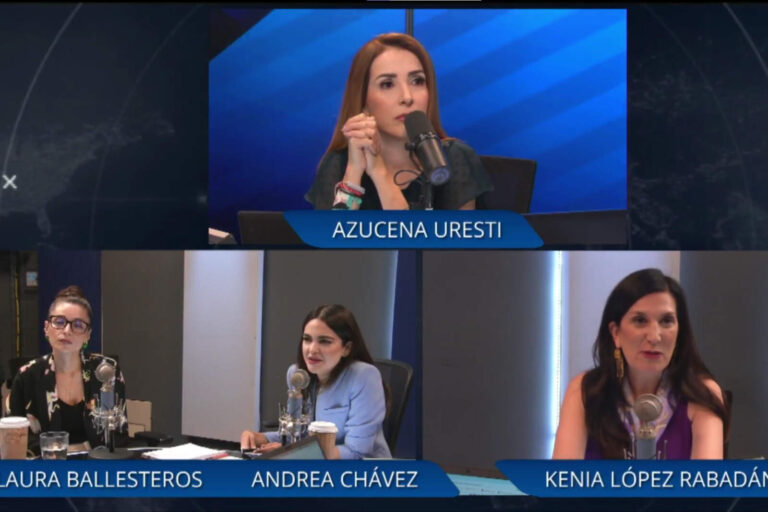 Kenia López Rabadán exhibe a Andrea Chávez en cadena nacional por corrupción