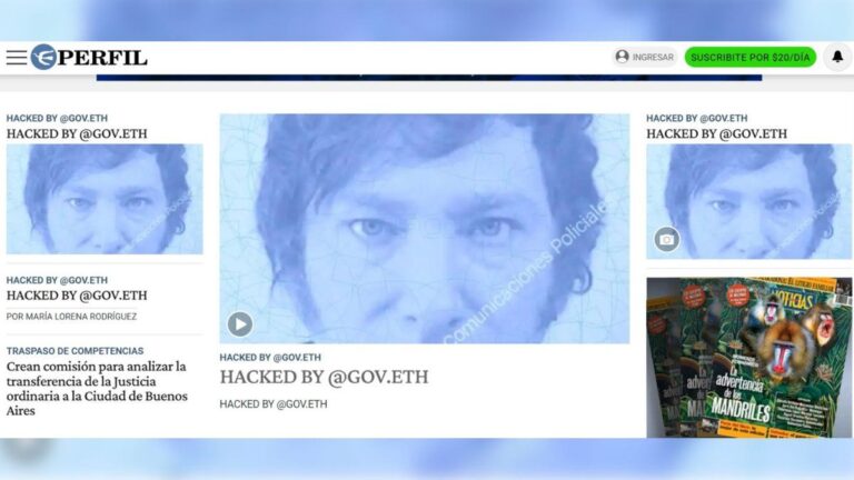 Hackearon la portada del diario Perfil: «Que se jodan los judíos»
