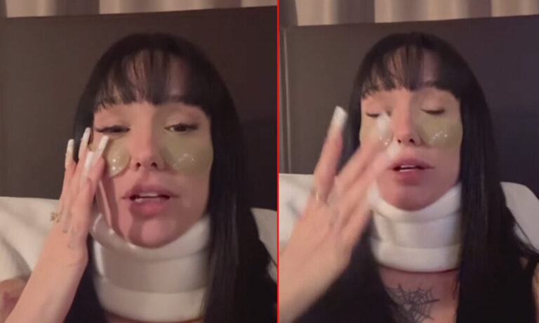 La Joaqui se accidentó en un show en Italia y terminó internada de urgencia